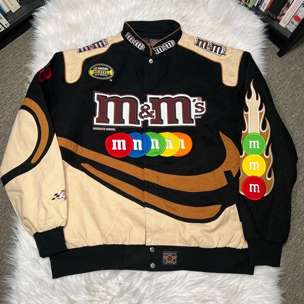 JH DESIGN NASCAR M&M ROBERT YATES 38 JACKET SIZE 3XL NASCAR MM BLACK & BEIGE